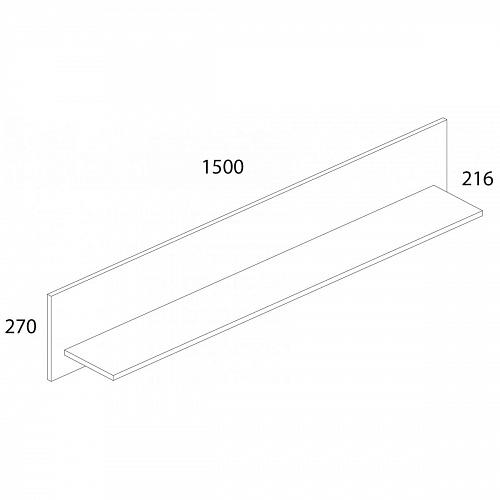 Полка навесная ВТ TAURUS белый\дуб вотан
