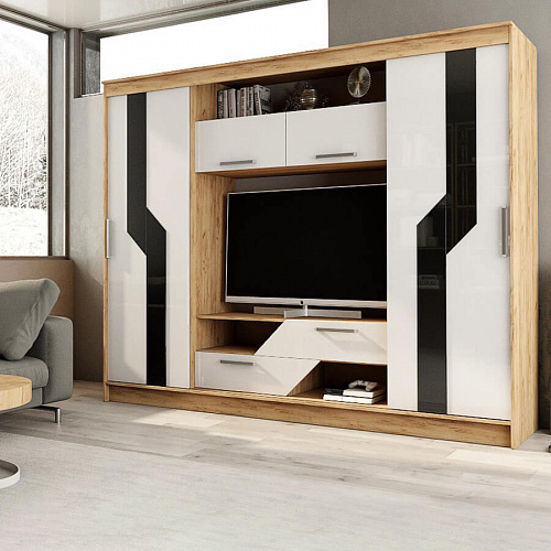 Гостиная Кармен Дуб вотан/Белый гладкий