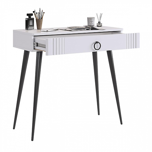 Туалетный столик Ева 2 белое дерево/белый матовый