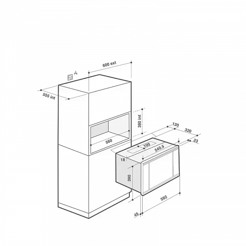 Встраиваемая микроволновая печь Brandt BMG2120B