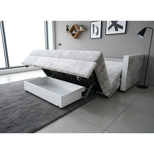 Диван Портленд-1 Аккордеон 1400 Торонто серый/Дуб винтенберг