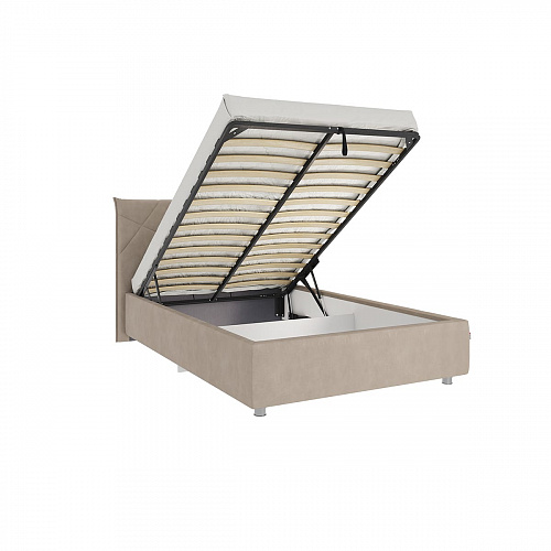 Кровать с подъемным механизмом Бест 120х200 капучино (велюр)