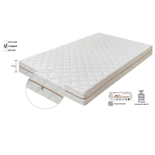 Матрац BALANCE 150 ППУ со съемным чехлом 80х190