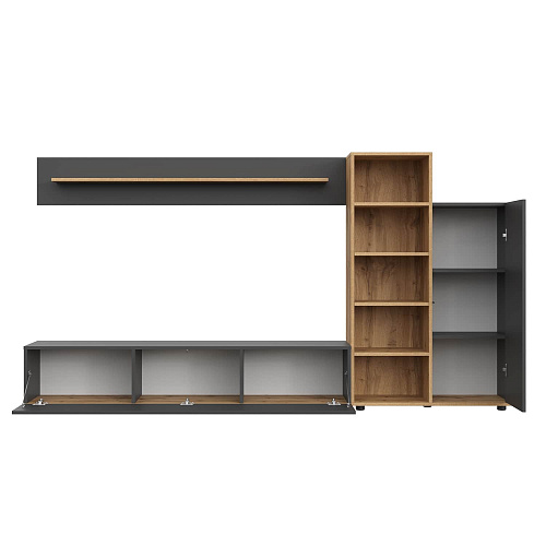 Гостиная НК AMAZON Графит/Дуб Вотан