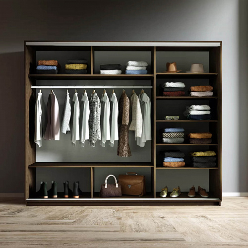 Шкаф-купе 3-х дверный Экспресс Фотопечать 2400х2400х600 мм