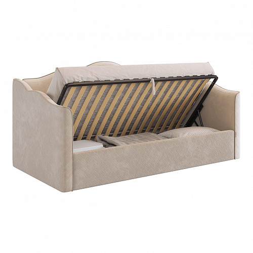 Кровать-софа Лея К1 90х200 крем (велюр)/латте (велюр)