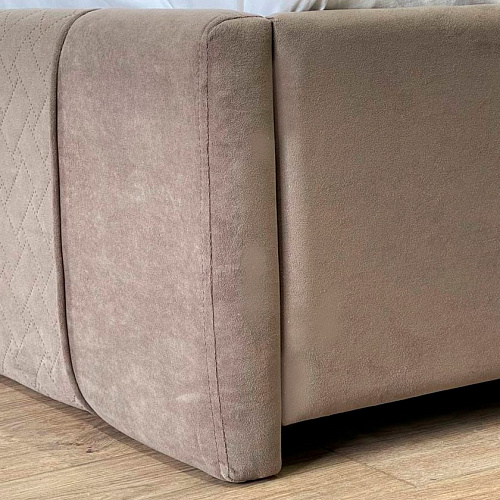 Кровать с подъемным механизмом Хлоя 160х200 латте (велюр)