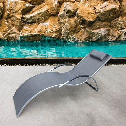 Шезлонг-лежак Грация MC-3039GA Silver-Black