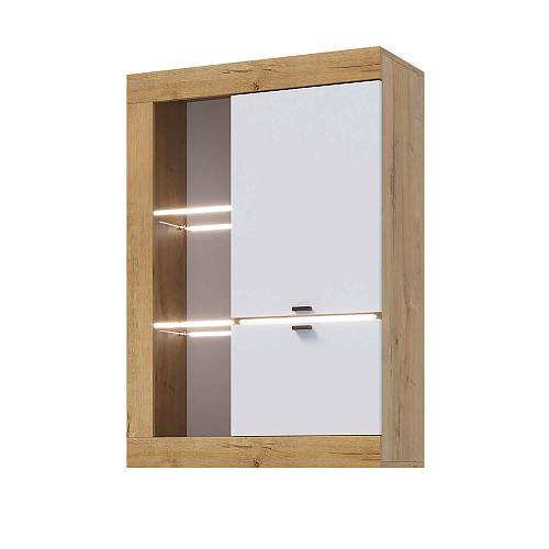 Гостиная ПРАГА №4 Дуб вотан/Белый гладкий