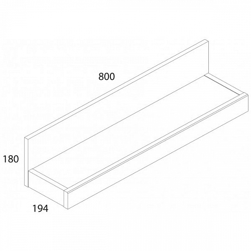 Полка навесная JAGGER ВТ Дуб монастырский/Черный