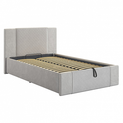 Кровать с подъемным механизмом Хлоя 120х200 галька (велюр)