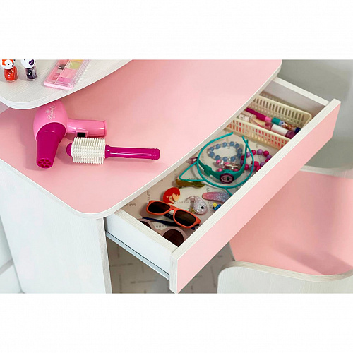 Набор детский Котенок белый рамух/розовый