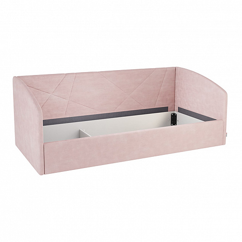 Кровать с подъемным механизмом Бест (Софа) 90х200 нежно-розовый (велюр)