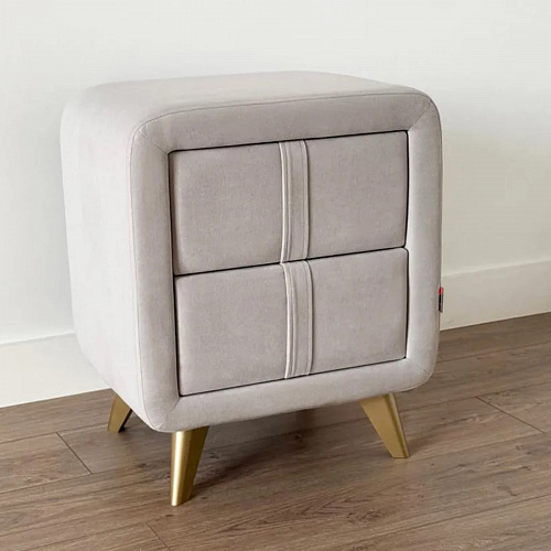 Тумба прикроватная Софи 2  галька (велюр)