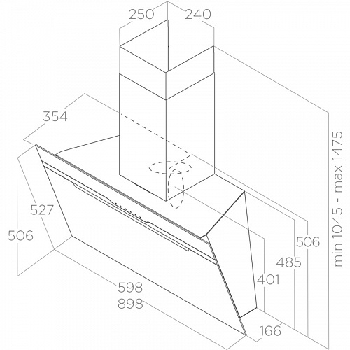 Вытяжка ELICA MAJESTIC @ BL/A/90-PRF0116967B