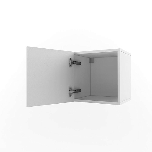 Полка Куб с фасадом НьюТон Грэй Белый Лофт/Формулы