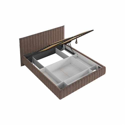 Кровать с подъемным механизмом Твикс 160х200 латте (велюр)