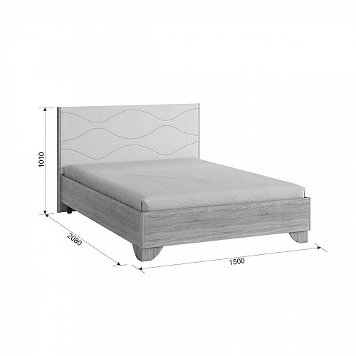 Кровать Зара Комфорт 140х200 дуб сонома/белый