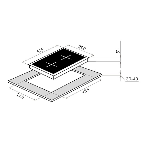 Встраиваемая газовая варочная панель Maunfeld EGHG.32.1CW/G