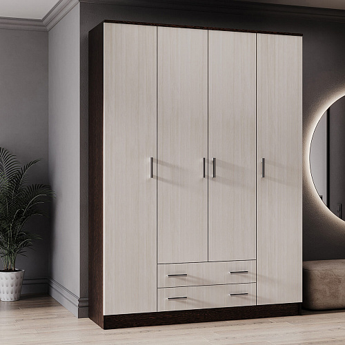 Шкаф Квадро без зеркала Венге-Лоредо