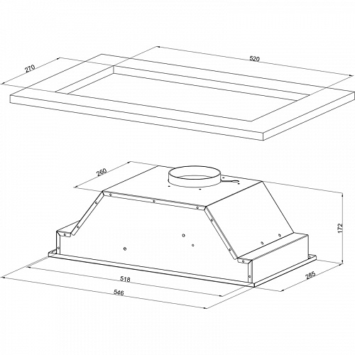 Вытяжка встраиваемая Kuppersberg INTOUCH 60 W