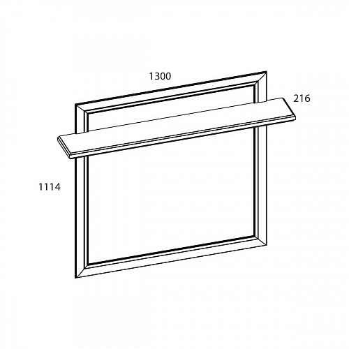 Панель декоративная SEVILLA 130 с полкой Белый