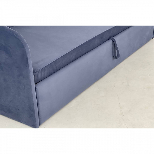 Кровать с подъемным механизмом Квест (Софа) 90х200 топаз (велюр)