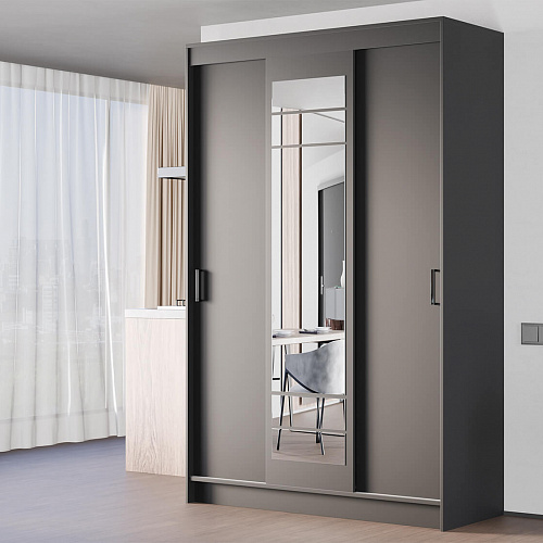 Шкаф-купе БРУНО 3 Графит