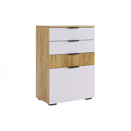 Прихожая К3 дуб крафт золотой/белое дерево/черный