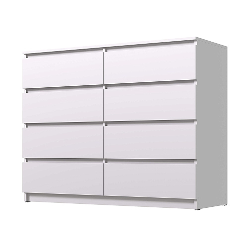 Комод ВЕГА Люкс 8Я Белый гладкий