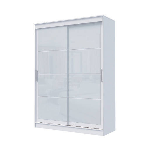 Шкаф-купе ГРАНД 1 1,6 Белый гладкий/Лакобель белый