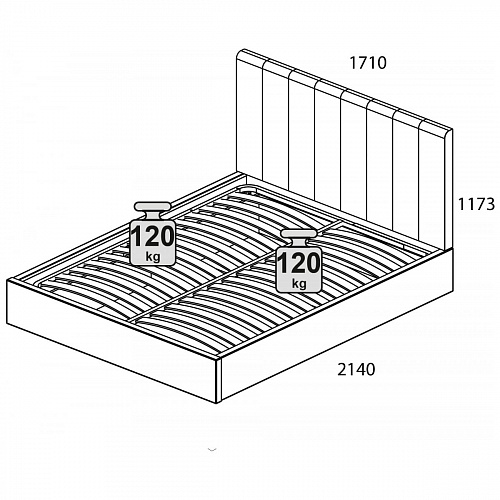 Кровать с подъемным механизмом SABRINA 160 NEBBY 304