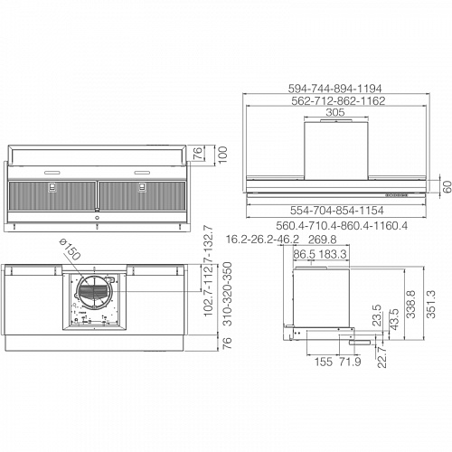 Встраиваемая вытяжка ELICA BOXIN ADV DRY @ IX/A/60-PRF0199886