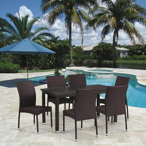 Комплект из ротанга T256A/Y380A-W53 Brown 6Pcs