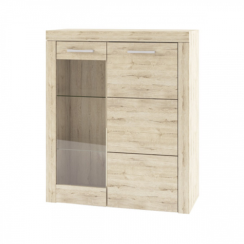 Шкаф-витрина 1V1D OSKAR дуб Санремо