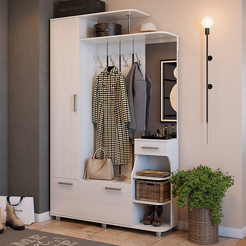 Прихожая Барселона-1 белый рамух