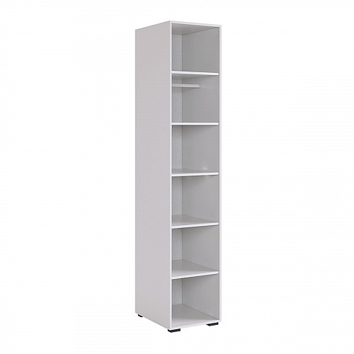 Шкаф однодверный Ева 100.01 белое дерево/белый матовый