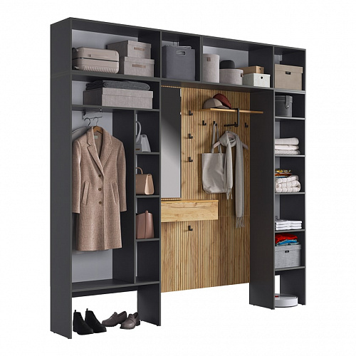 Прихожая К11 дуб крафт золотой/графит