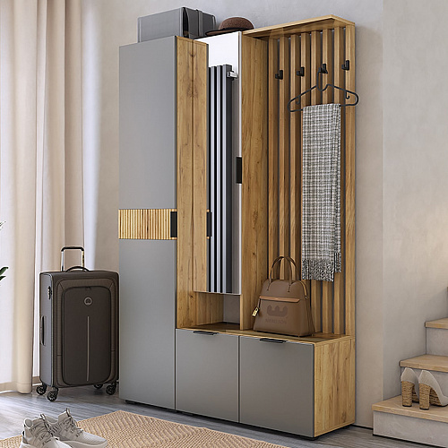 Прихожая Бери К2 дуб крафт золотой/графит