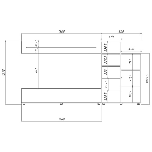 Гостиная НК AMAZON Белый/Черный