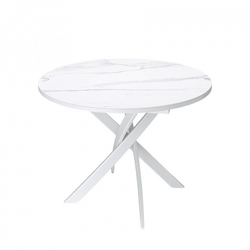 Стол обеденный Kenner R900 белый/керамика мрамор белый