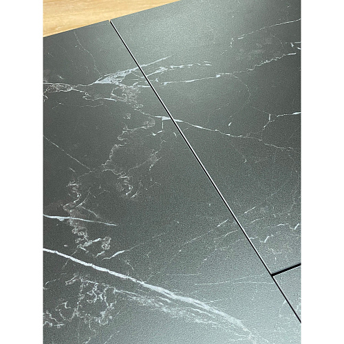 Стол обеденный Kenner DO1200 черный/керамика мрамор черный