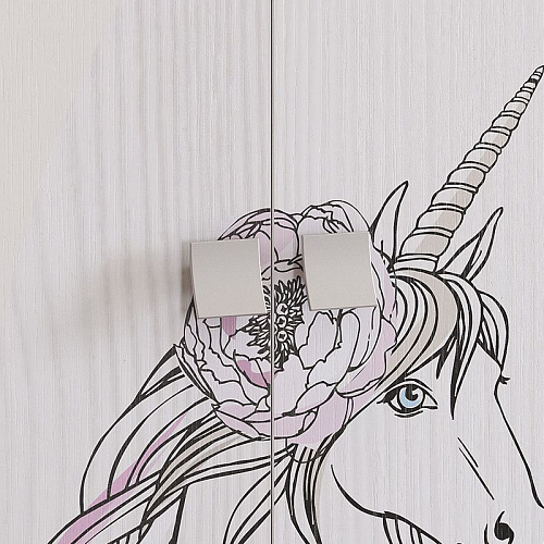 Шкаф 2-створчатый Фэнтези белый рамух