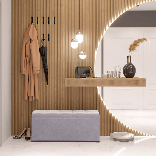 Тумба NOVEL 1000(М22) Велюр Светло-серый