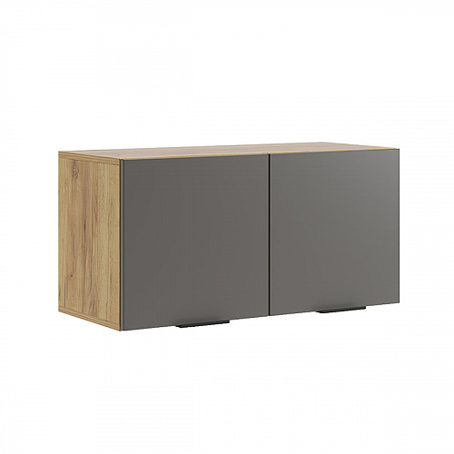 Антресоль двухдверная Бери дуб крафт золотой/графит