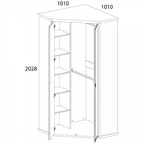 Шкаф угловой 2D MAGELLAN Сосна винтаж