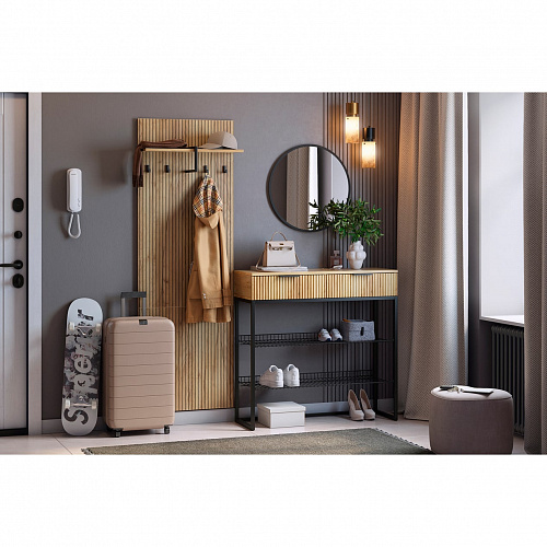 Прихожая К2 дуб крафт золотой/черный муар