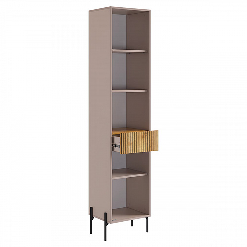 Стеллаж Доминика кашемир/дуб крафт золотой