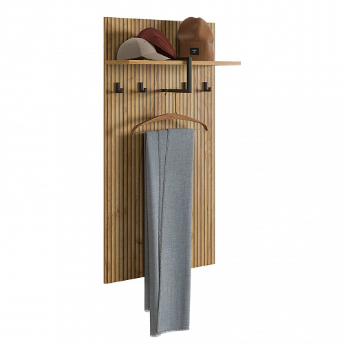 Вешалка 2 Бодрум дуб крафт золотой