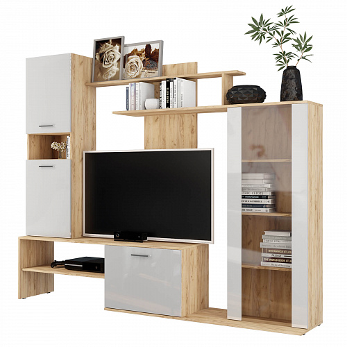 Гостиная Данко Дуб вотан/Белый гладкий